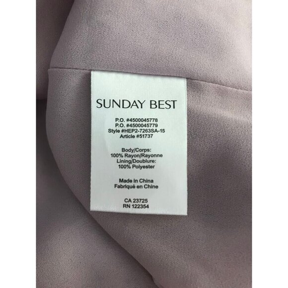 ARITZIA SUNDAY BEST Lined Skirt Size 8 Mauve Print Crochet Detail Rayon - Picture 6 of 7